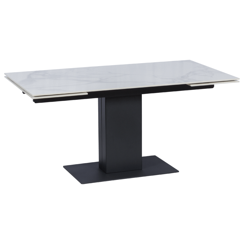 Extendable dining table JURATA - white