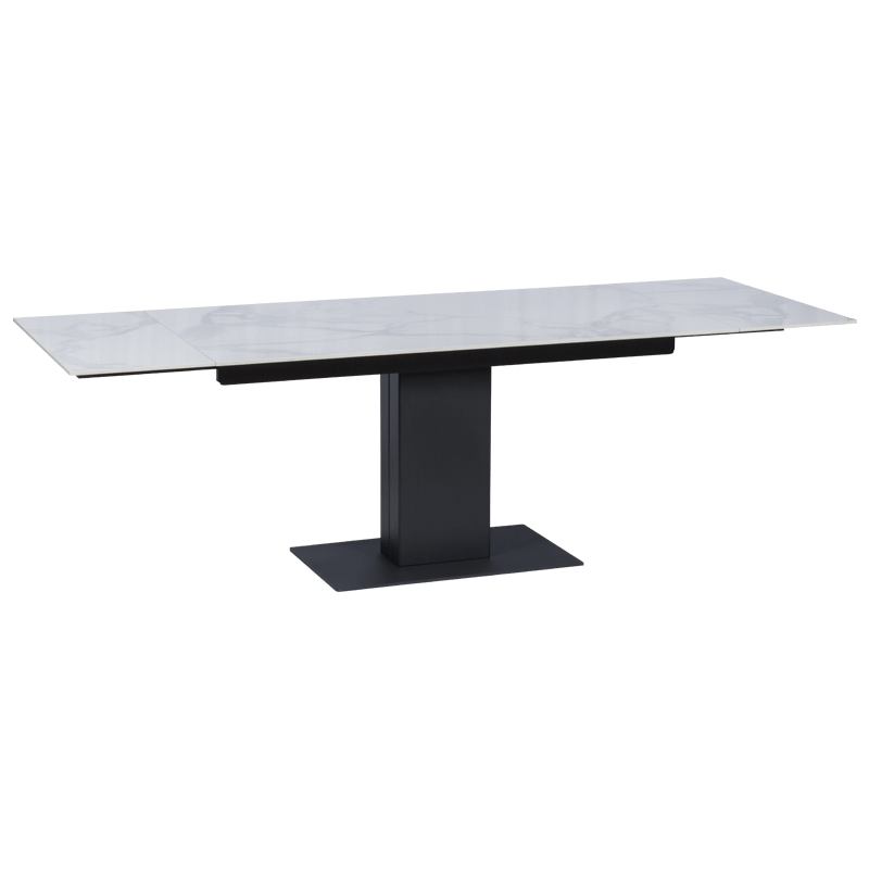 Extendable dining table JURATA - white