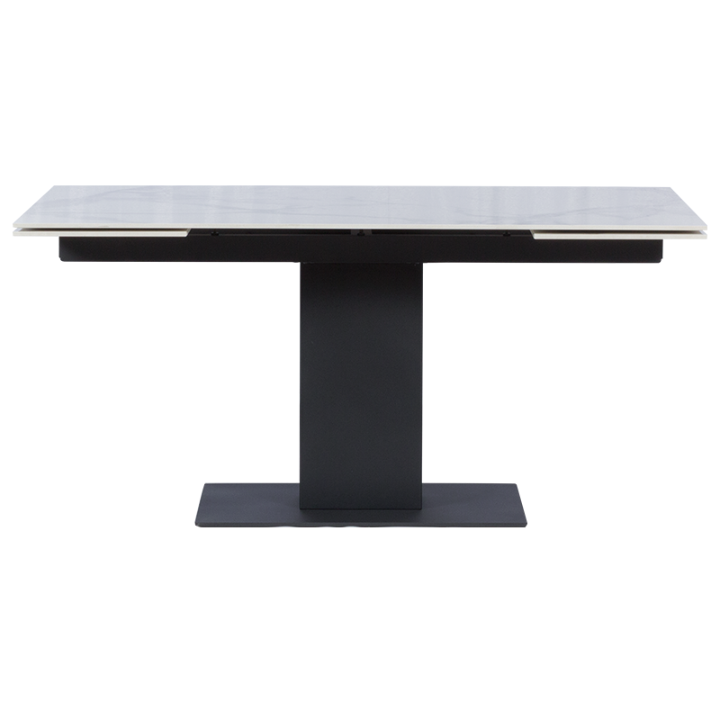 Extendable dining table JURATA - white