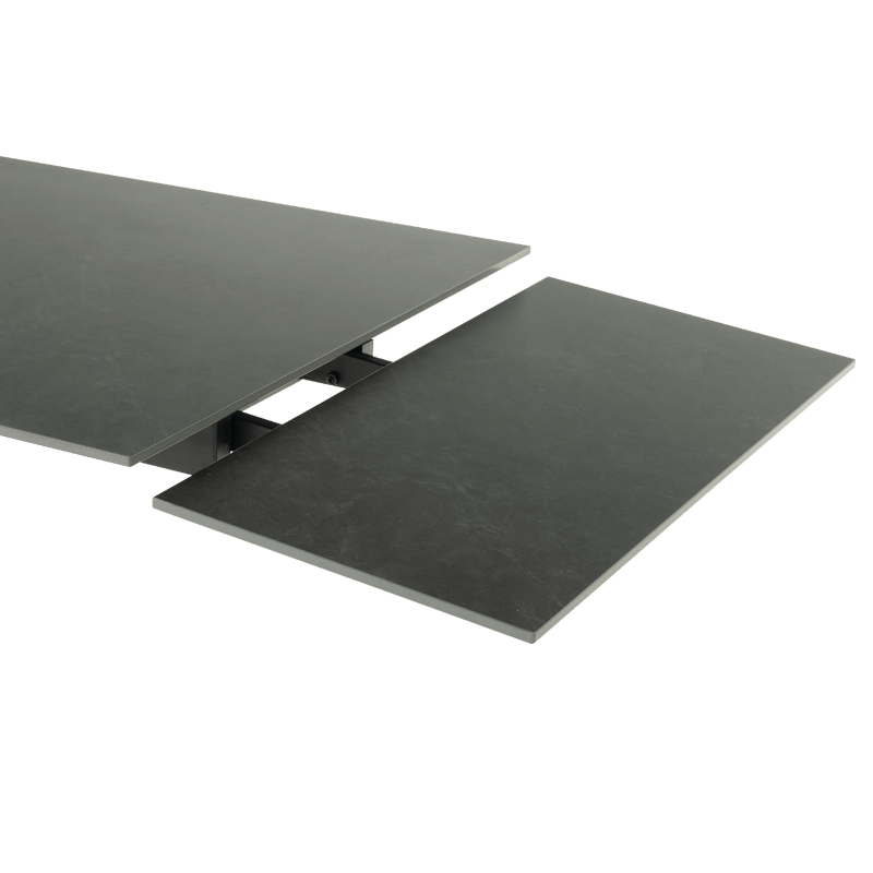 Extendable dining table JURATA - black