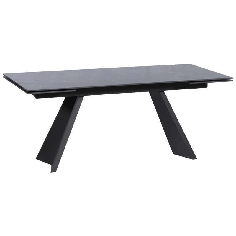Extendable dining table GLOGOW - black