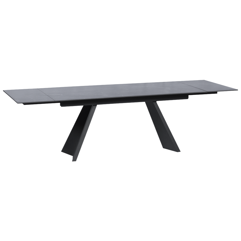 Extendable dining table GLOGOW - black