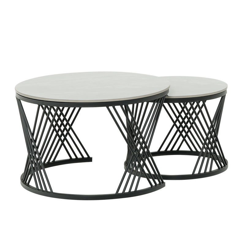 Σετ βοηθητικών τραπεζιών σαλονιού FRESNO DECO - γκρι