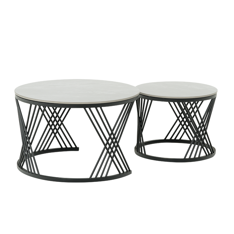 Σετ βοηθητικών τραπεζιών σαλονιού FRESNO DECO - γκρι