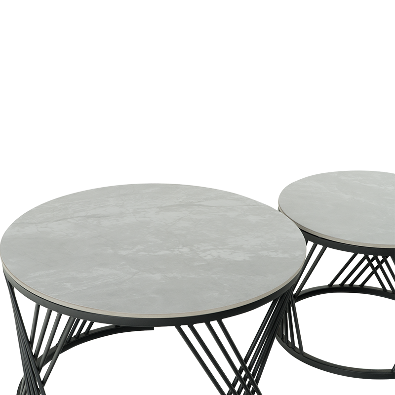 Σετ βοηθητικών τραπεζιών σαλονιού FRESNO DECO - γκρι