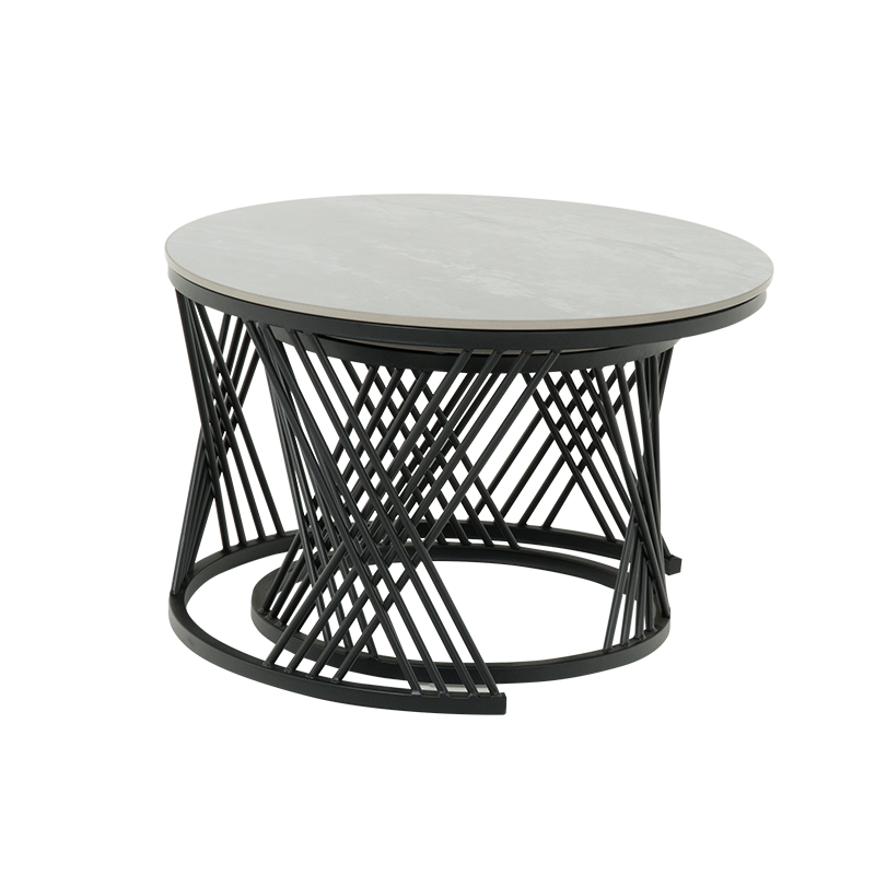 Σετ βοηθητικών τραπεζιών σαλονιού FRESNO DECO - γκρι