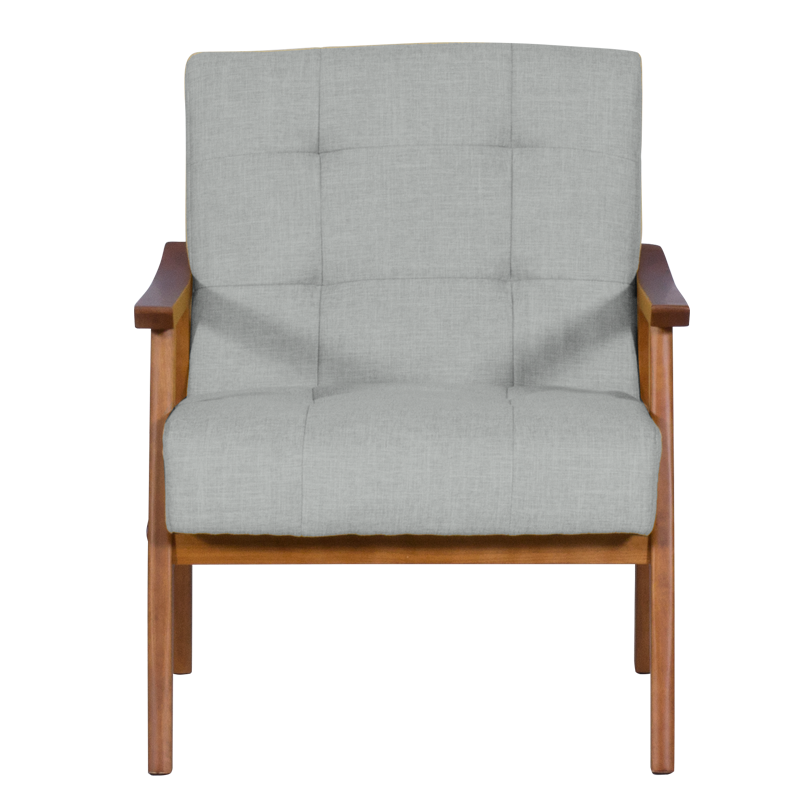 Armchair LEO - walnut - gray