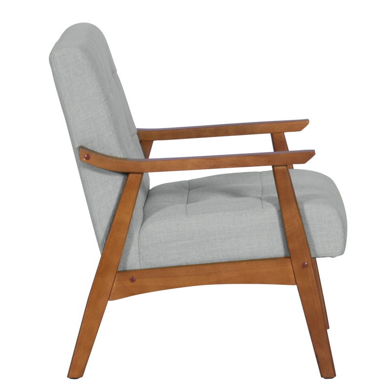 Armchair LEO - walnut - gray