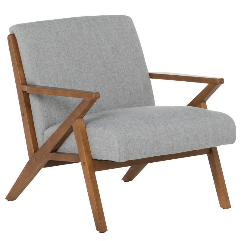 Armchair MAURO - walnut - gray