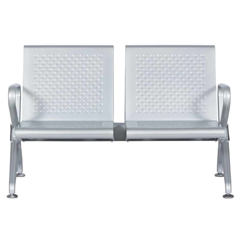 Visitor bench with 2 seats Carmen CR-1031-2 - silver