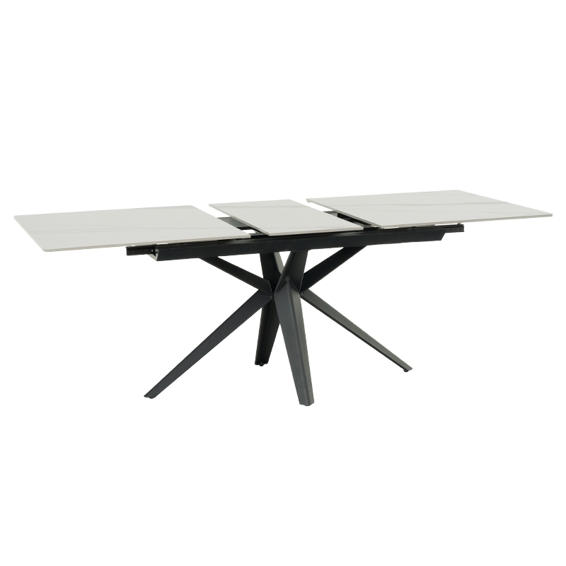 Extendable dining table ZORY - white