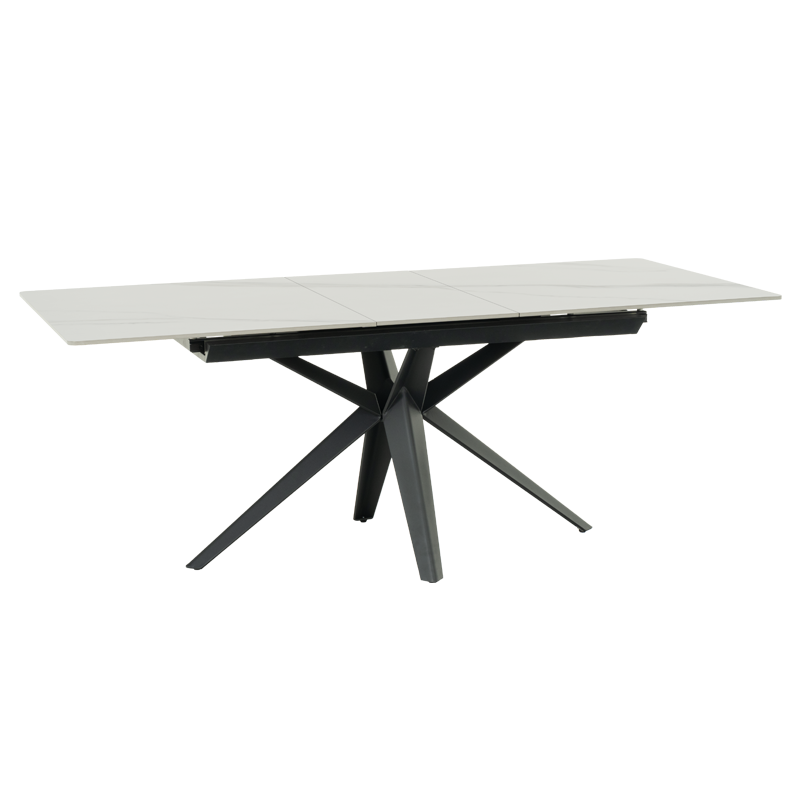 Extendable dining table ZORY - white