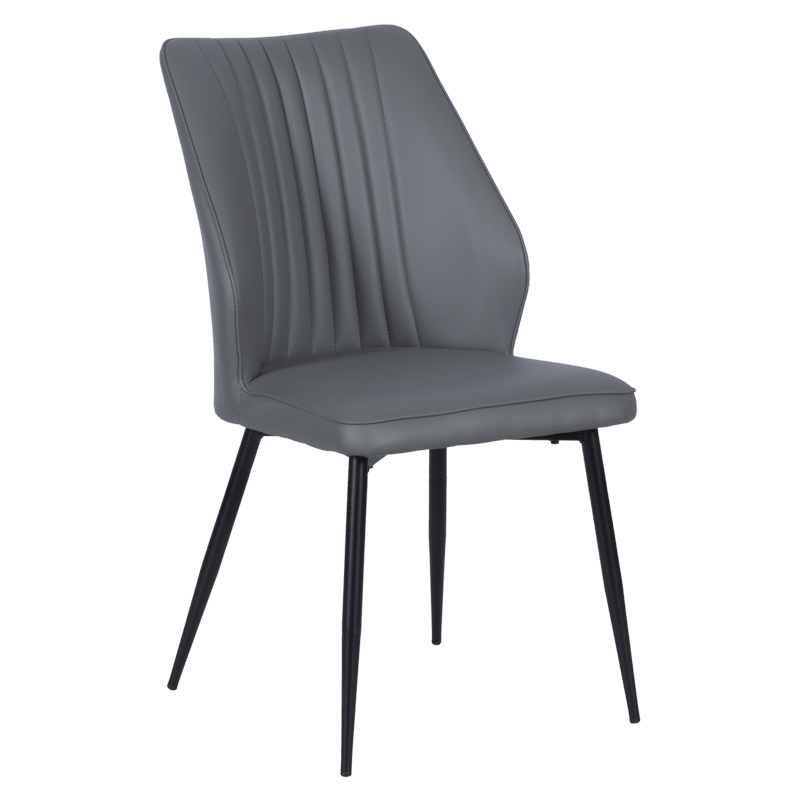 Dining chair LAREDO Y eco leather - dark gray 14