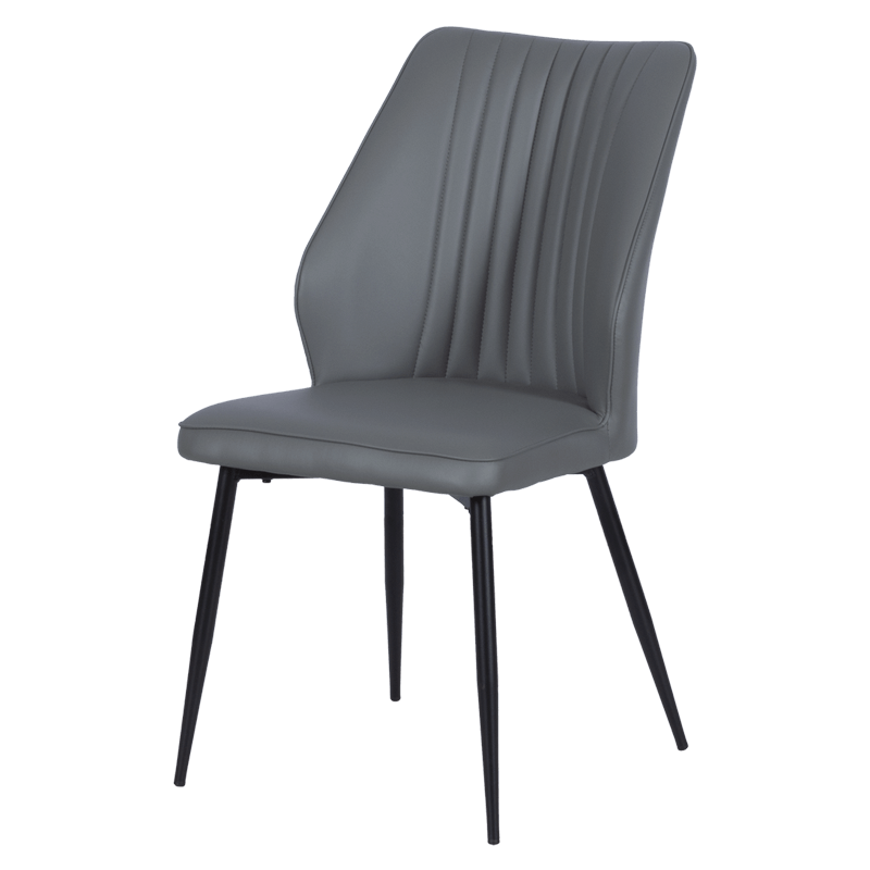 Dining chair LAREDO Y eco leather - dark gray 14