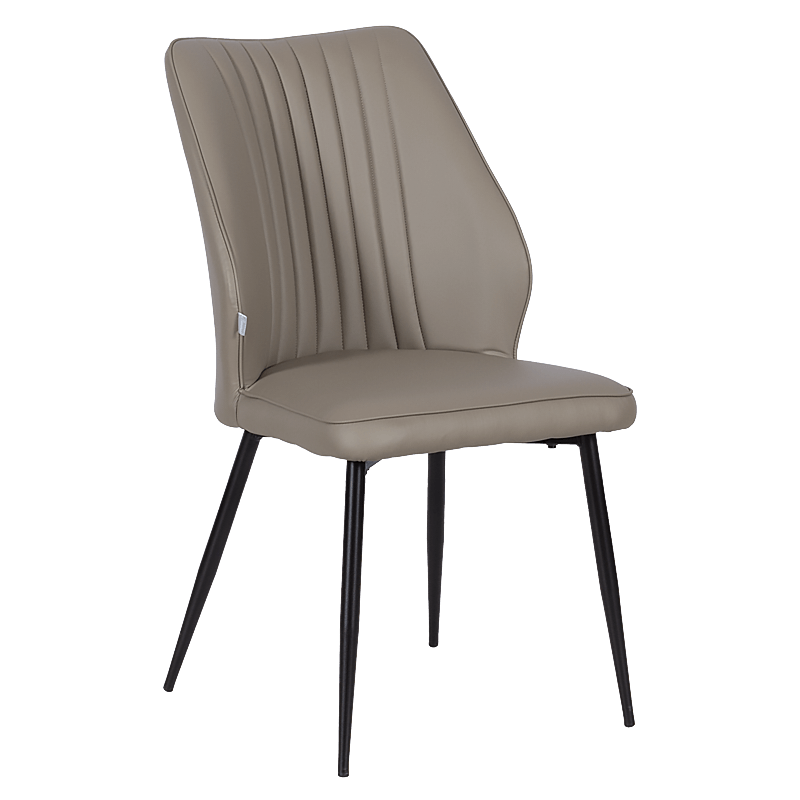 Dining chair LAREDO Y eco leather - dark beige 80