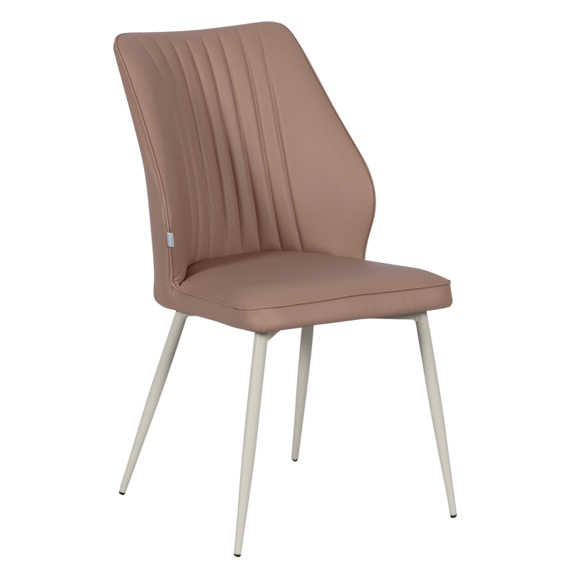 Dining chair LAREDO 1 Y silicone leather - light brown 11