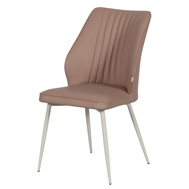 Dining chair LAREDO 1 Y silicone leather - light brown 11