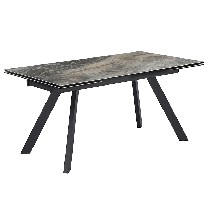 Extendable dining table BARCIN - gray / brown