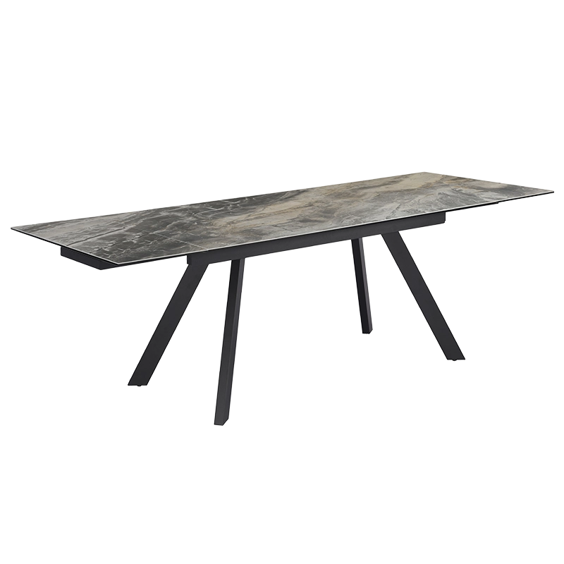 Extendable dining table BARCIN - gray / brown