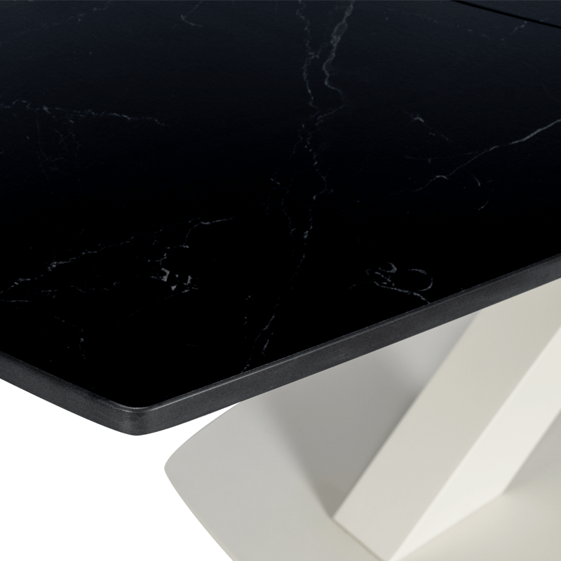 Extendable dining table MATEO - black