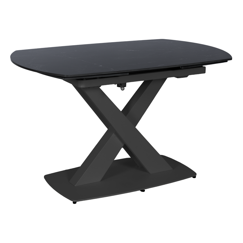 Extendable dining table MATEO - black/black
