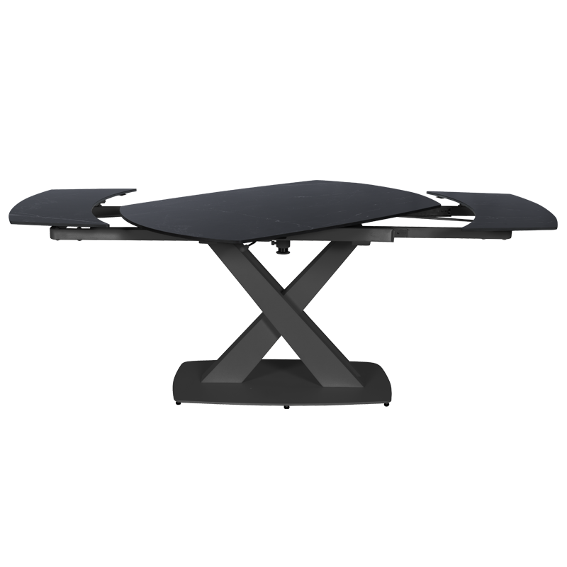 Extendable dining table MATEO - black/black
