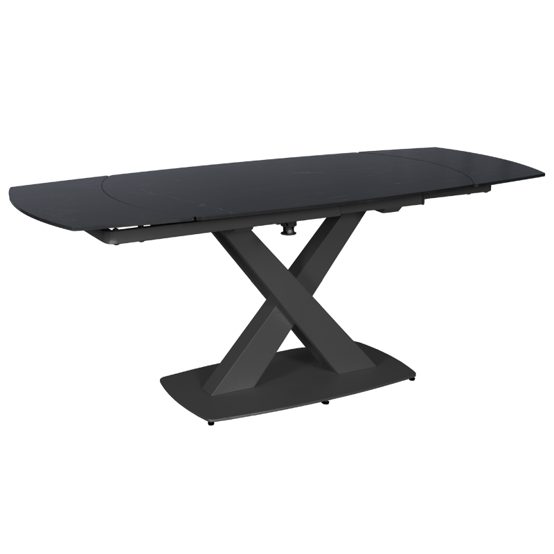 Extendable dining table MATEO - black/black