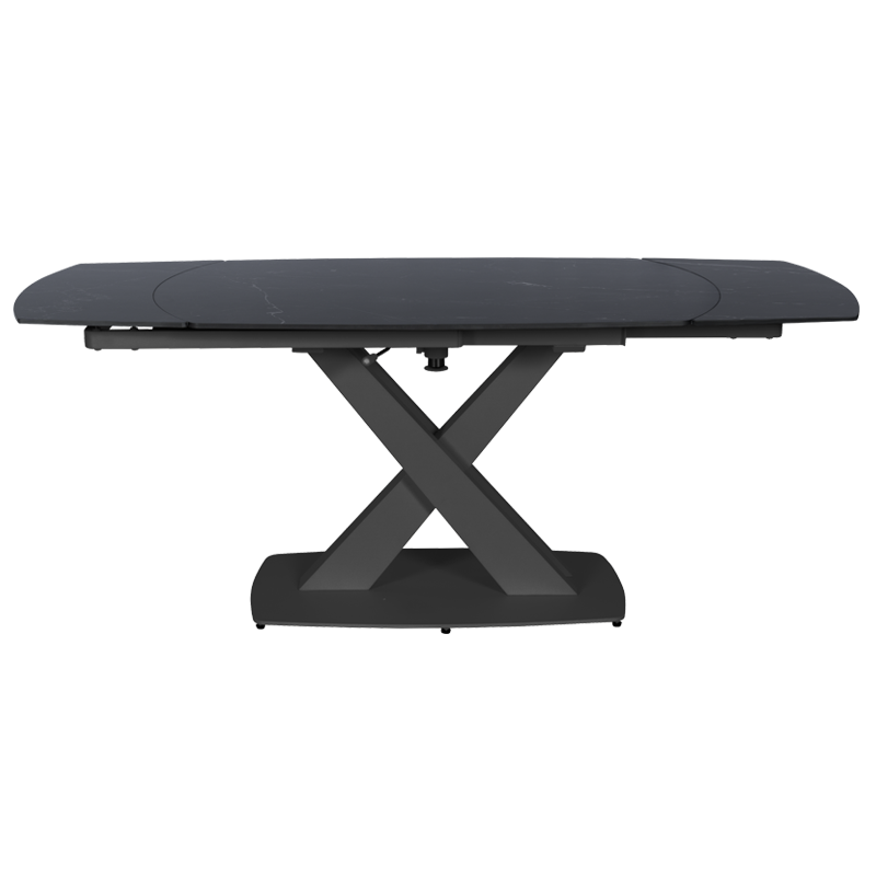 Extendable dining table MATEO - black/black