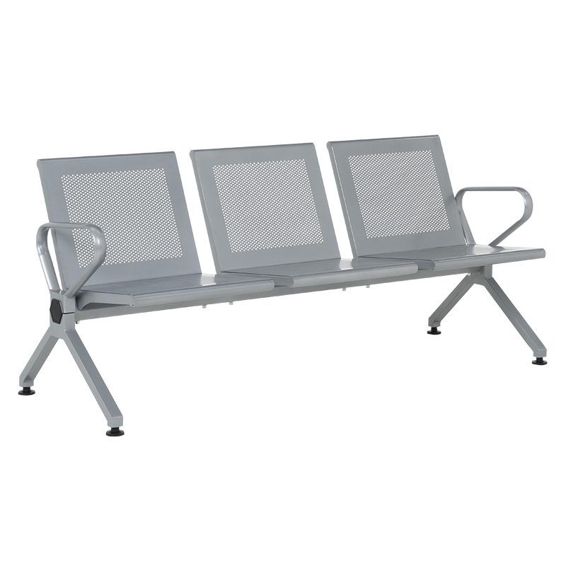 Visitor bench with 3 seats Carmen CR-1039-3 - silver