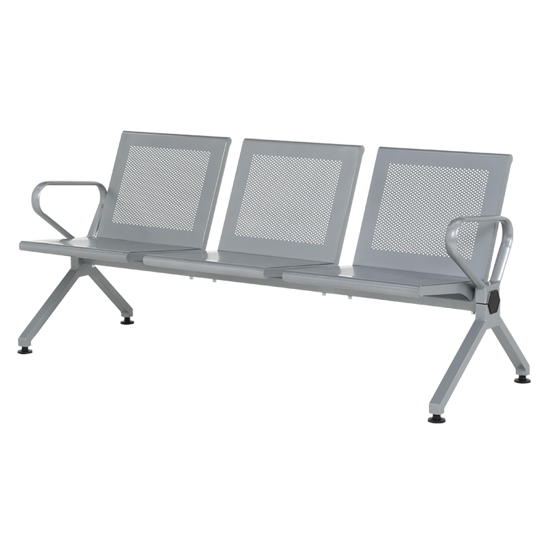 Visitor bench with 3 seats Carmen CR-1039-3 - silver