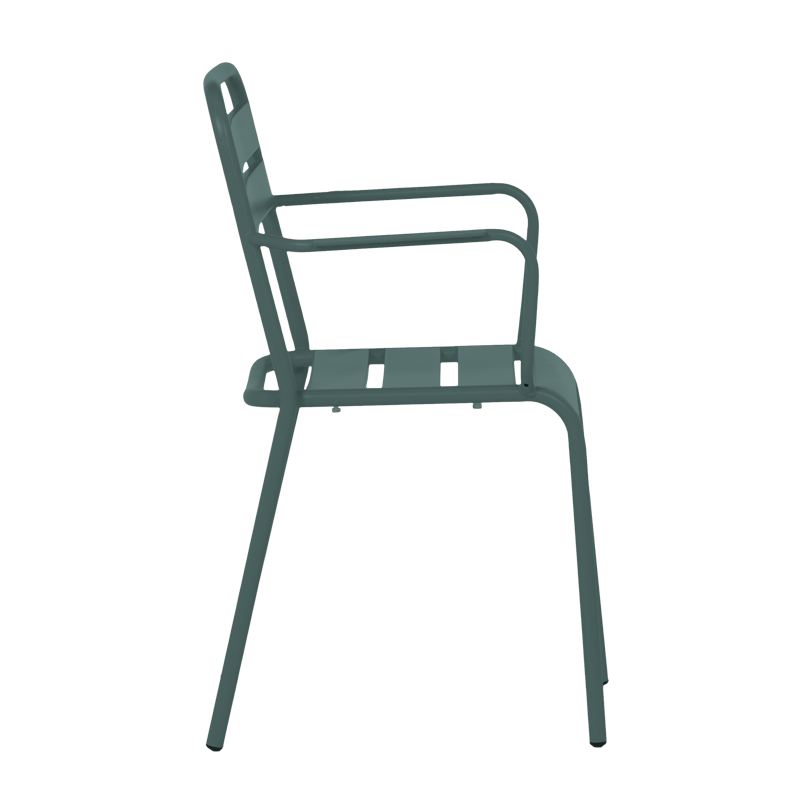 Metal garden chair ZAMFARA - dark green