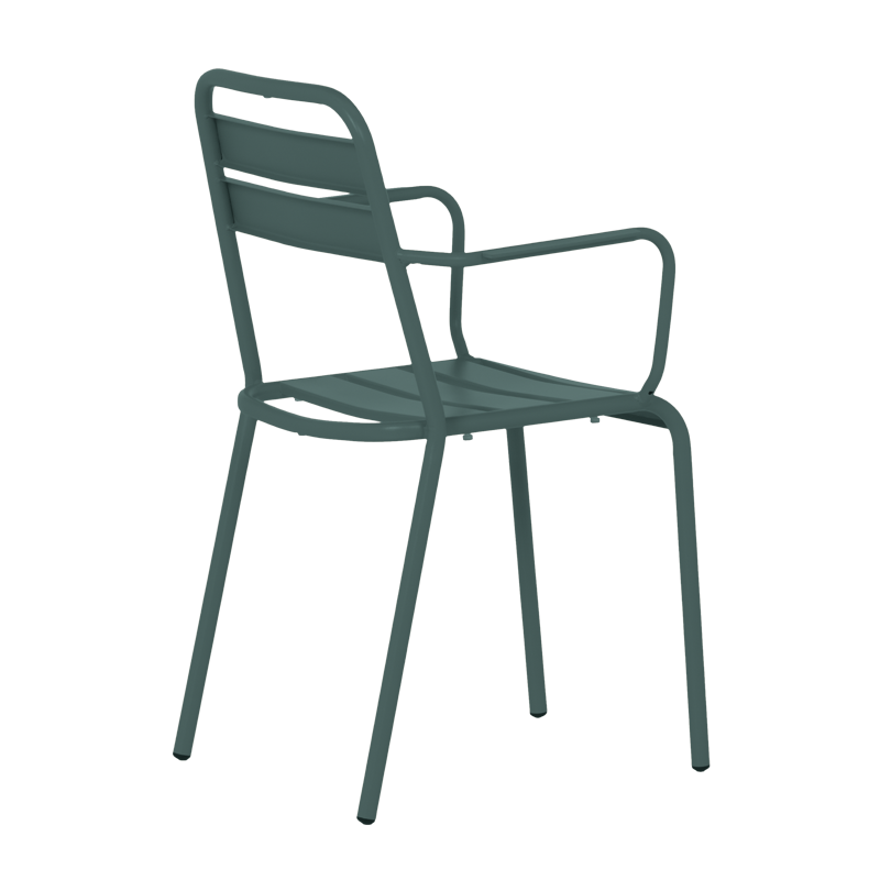 Metal garden chair ZAMFARA - dark green
