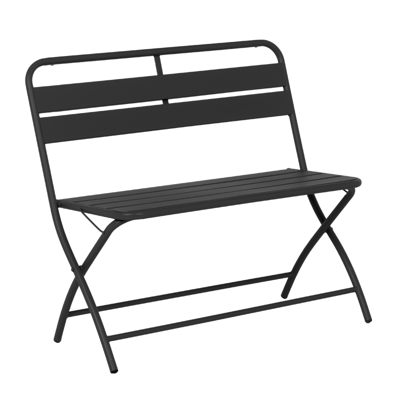 Folding catering bench SAPELE - black
