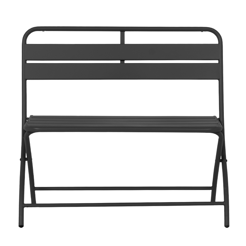 Folding catering bench SAPELE - black