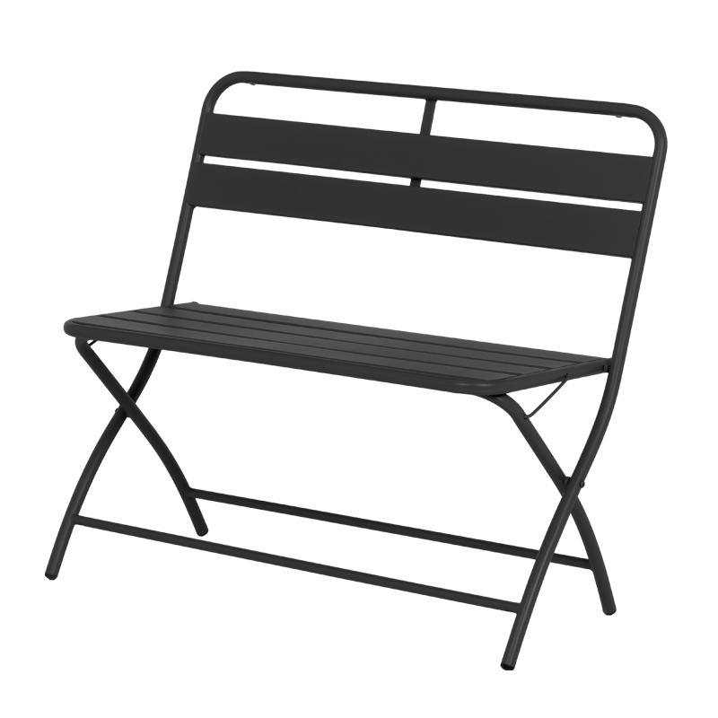 Folding catering bench SAPELE - black