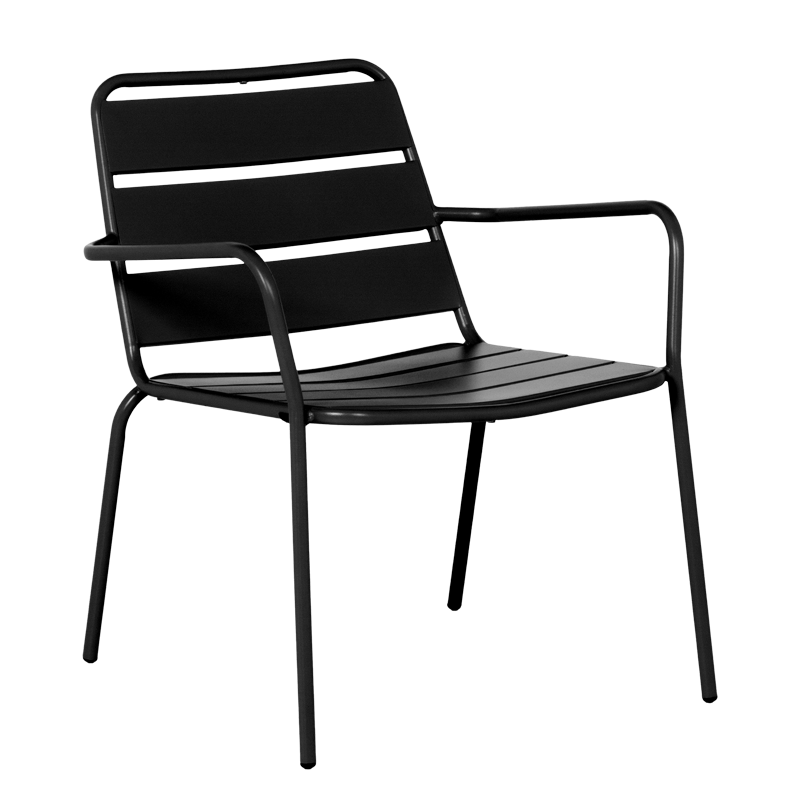 Metal garden chair SAKI - black