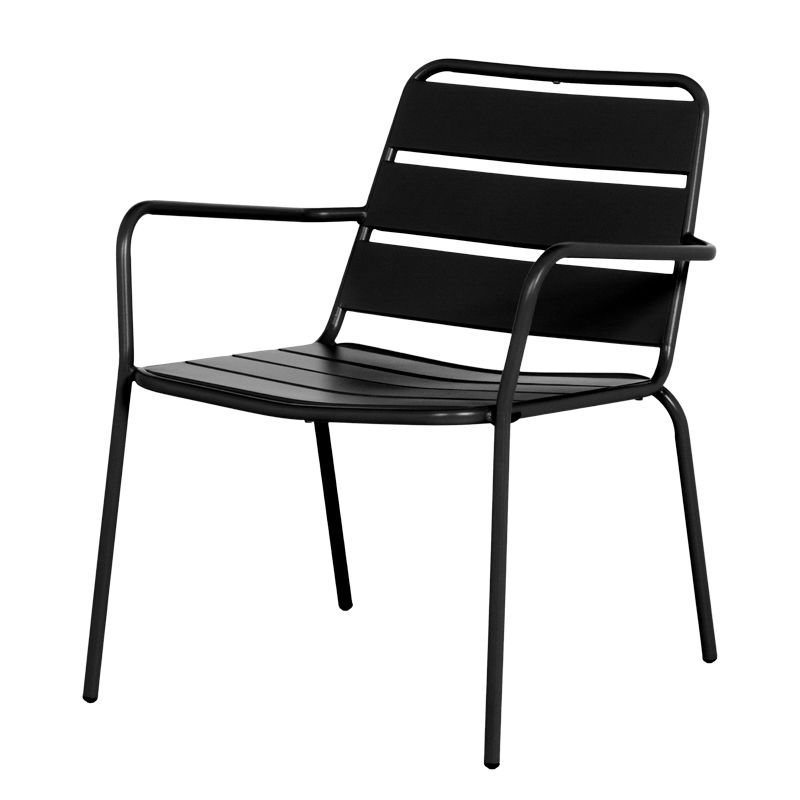 Metal garden chair SAKI - black