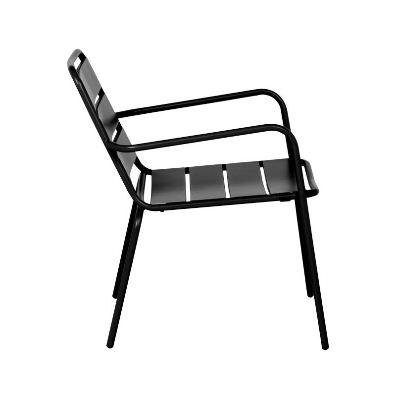 Metal garden chair SAKI - black
