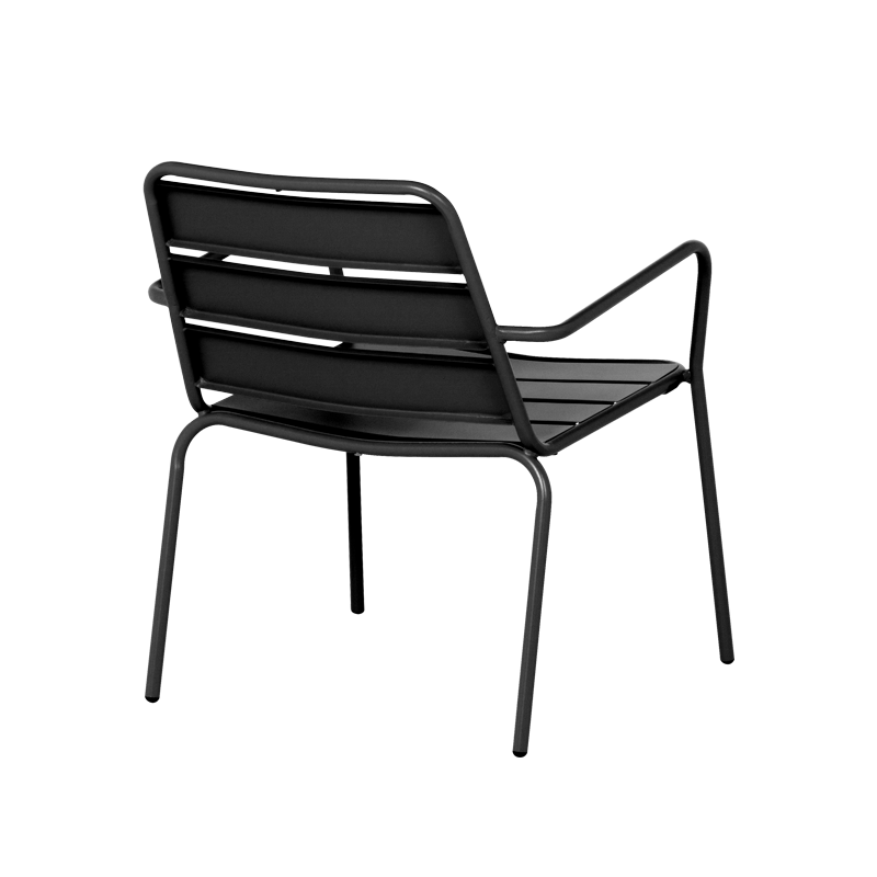 Metal garden chair SAKI - black