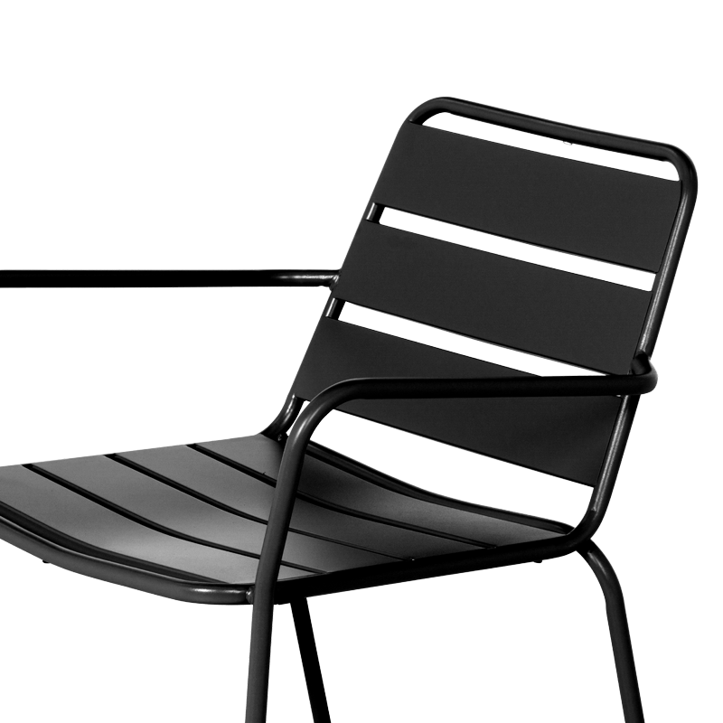 Metal garden chair SAKI - black