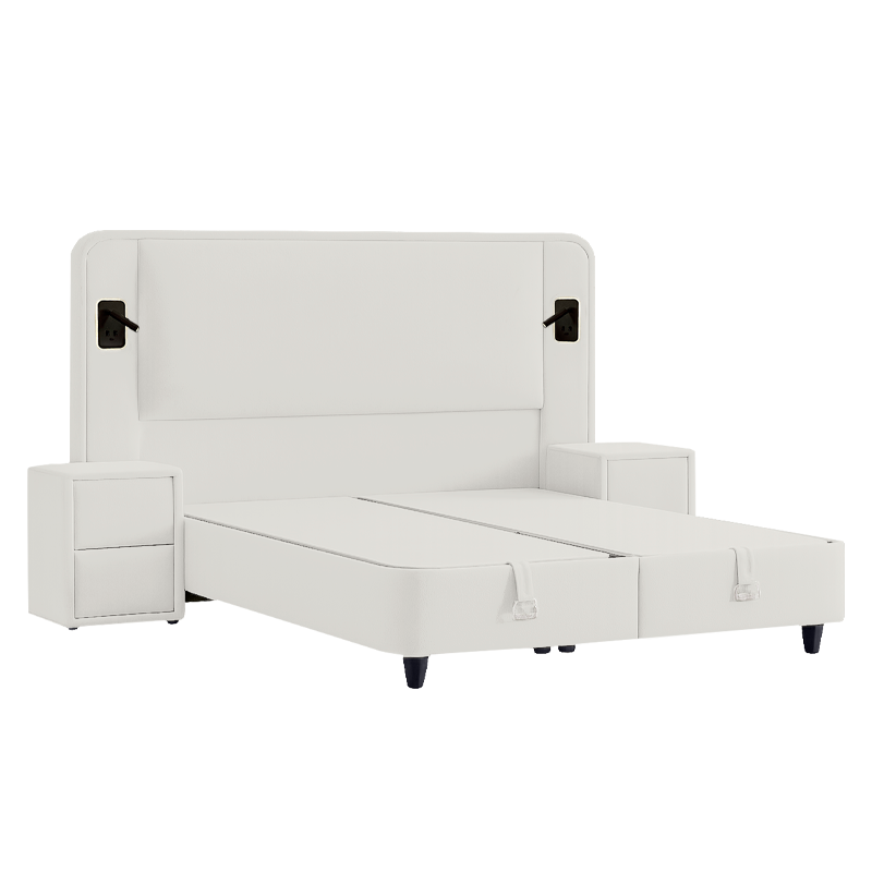 Upholstered bedroom with mattress CANCUN 180 x 200 - mystic sand 28
