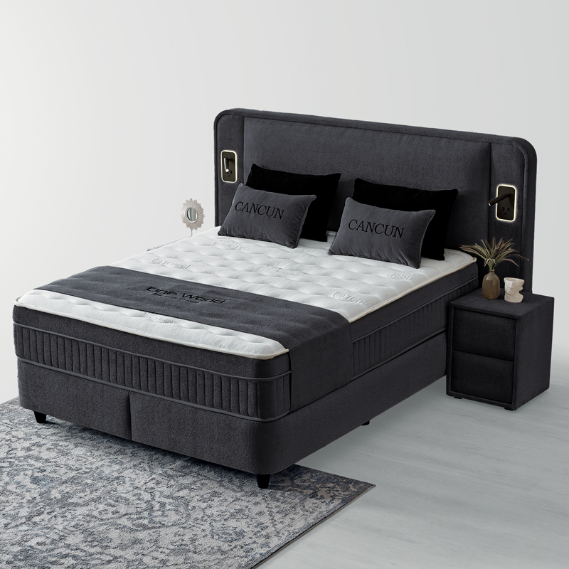 Υπνοδωμάτιο με ταπετσαρία και στρώμα CANCUN 160 x 200 - γκρι 18