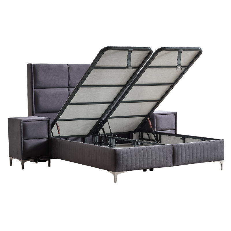 Тапицирана спалня с матрак BELLA 160 x 200 - графит 29