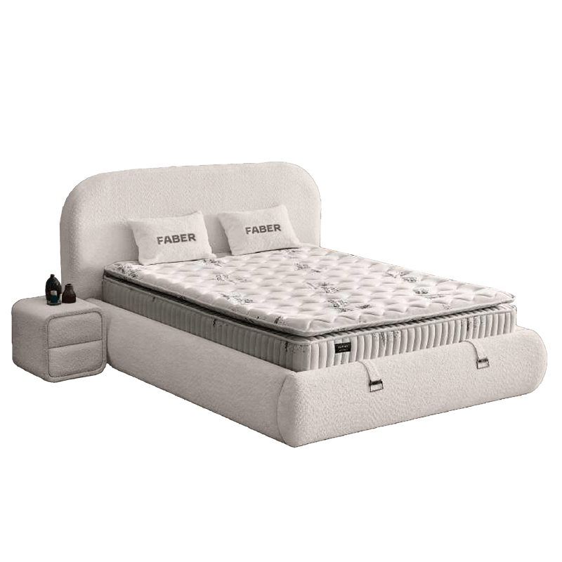 Υπνοδωμάτιο με ταπετσαρία και στρώμα FABER 160 x 200 - pearl SY