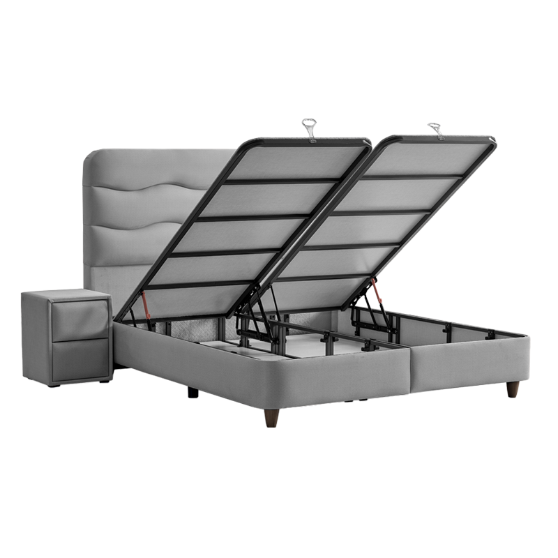 Υπνοδωμάτιο με ταπετσαρία και στρώμα WAVE 160 x 200 - ανοιχτό γκρι 25