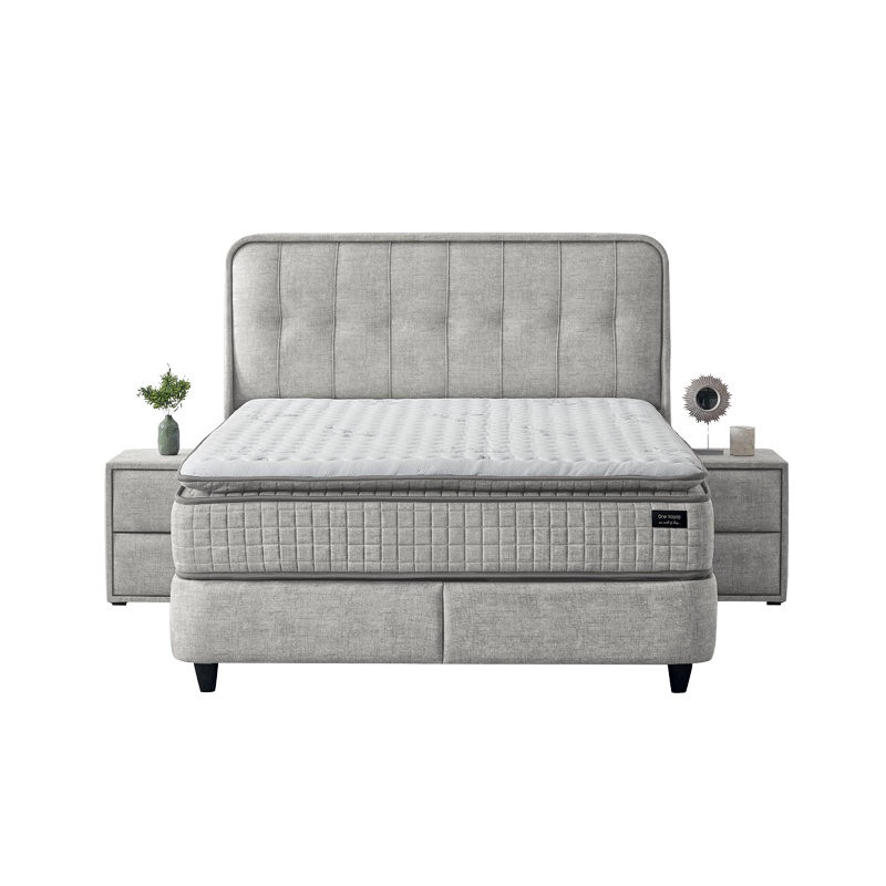 Upholstered bedroom with mattress PICASSO 160 x 200 - beige 626
