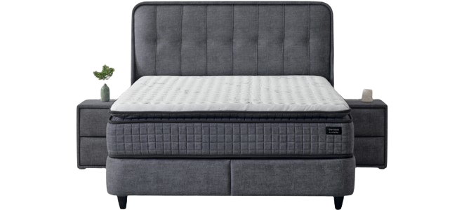 Upholstered bedroom with mattress PICASSO 160 x 200 - graphite 501