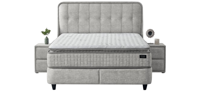 Upholstered bedroom with mattress PICASSO 160 x 200 - beige 626