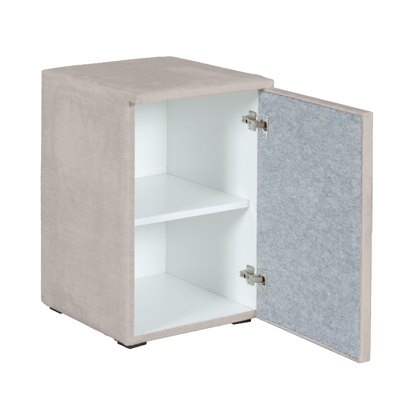 Bedroom bedside table PUZZLE right - cream 01