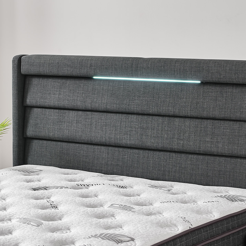 Υπνοδωμάτιο με ταπετσαρία και στρώμα COTTON 180 x 200 - γραφίτης 501